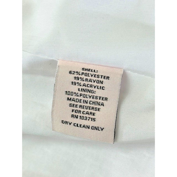 NANETTE LEPORE Frayed Tweed Texture GOLD & WHITE Jacket Blazer Sz LARGE NEW $138 - Picture 12 of 12